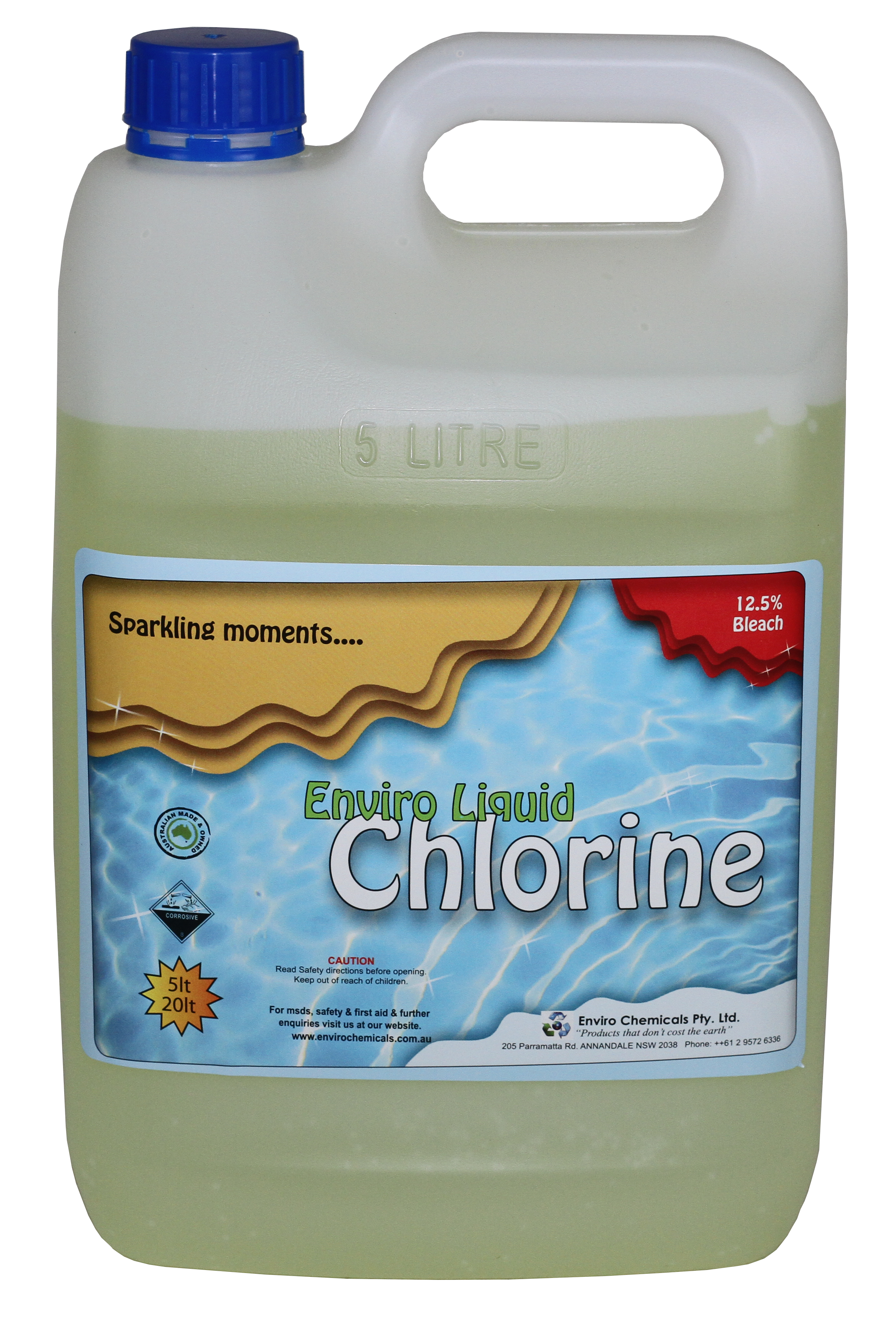 LIQUID CHLORINE 12 5 BLEACH Enviro Chemicals Cleaning Supplies