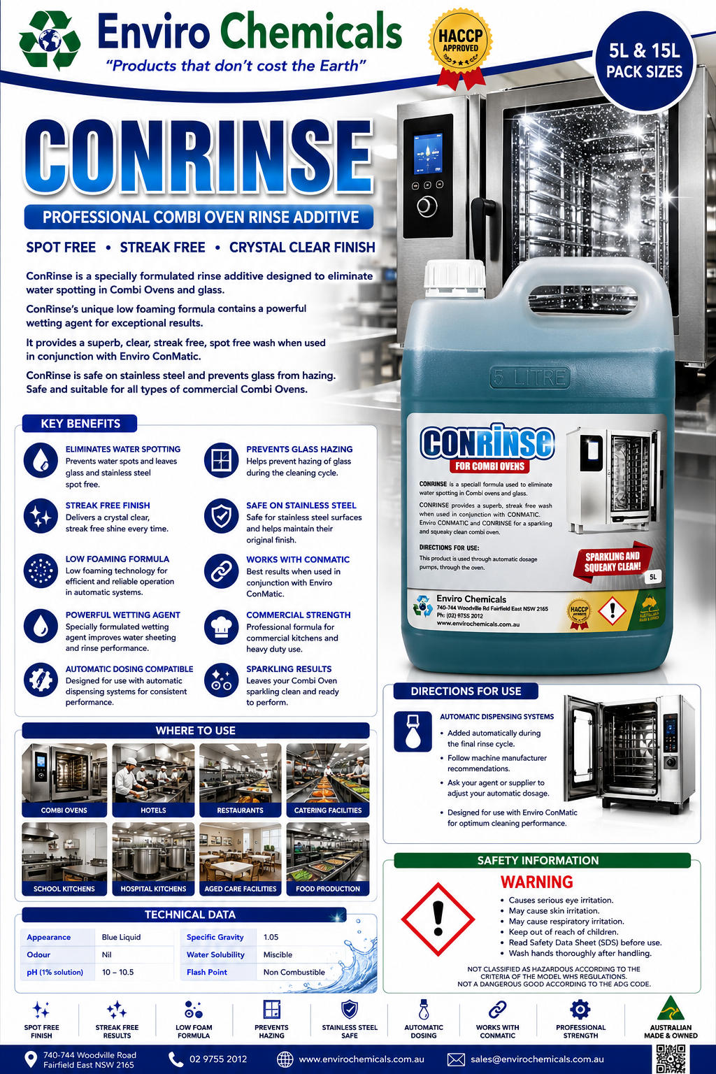 Combi Oven Cleaning Rins Additive