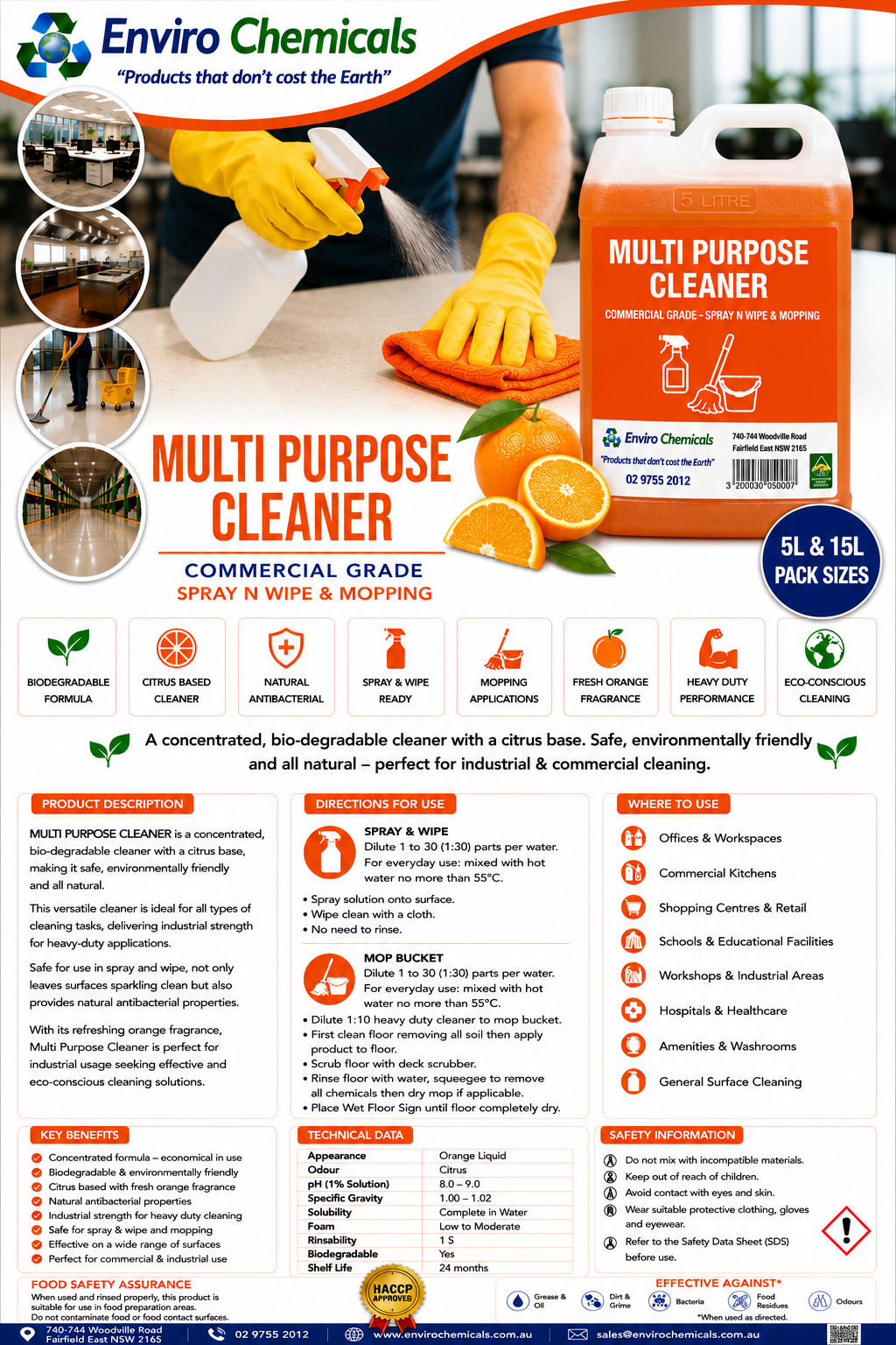 Multipurpose Cleaner citrus based