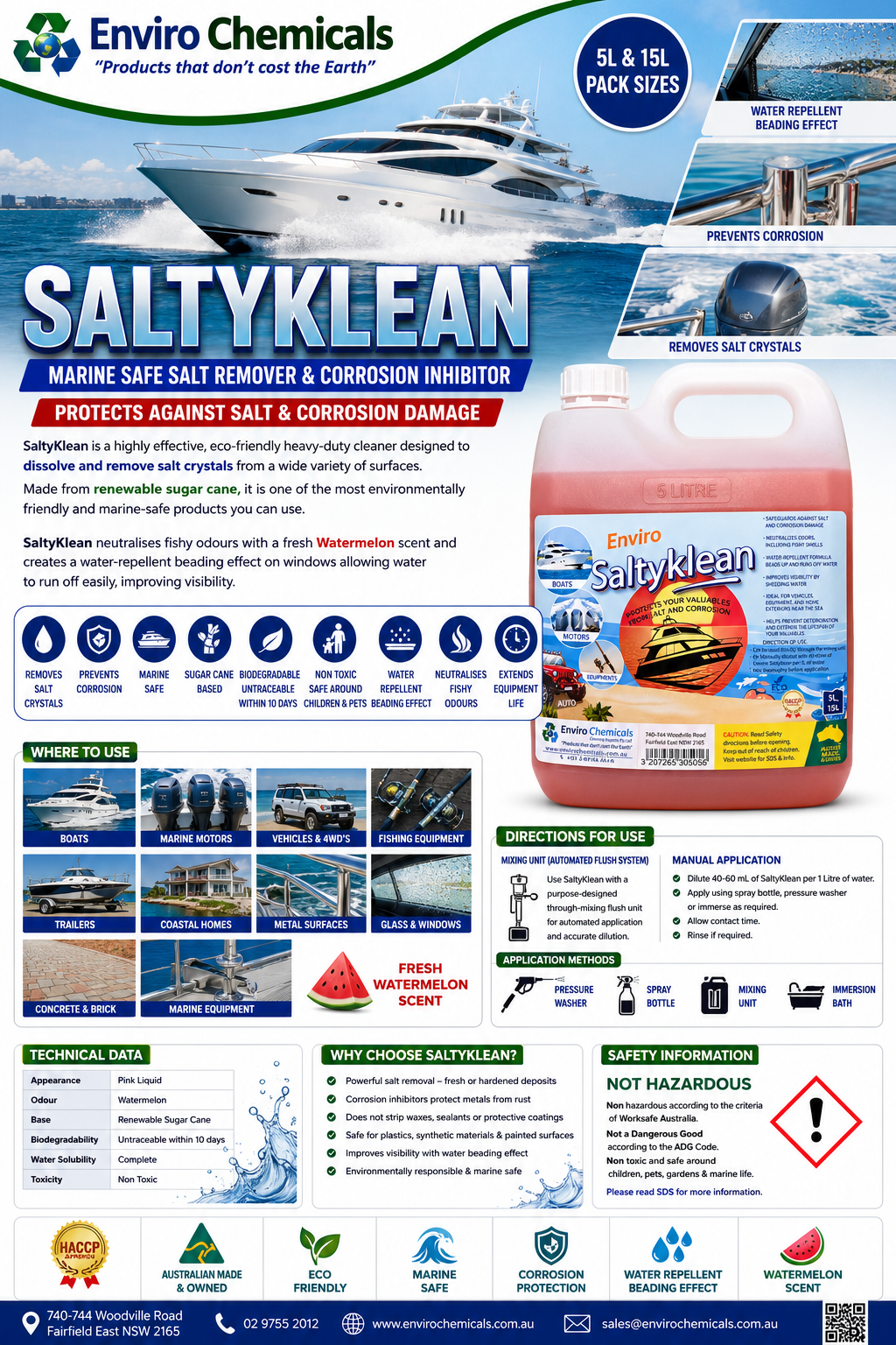 Boat Marine Cleaner Salt Wash Salt cleaner