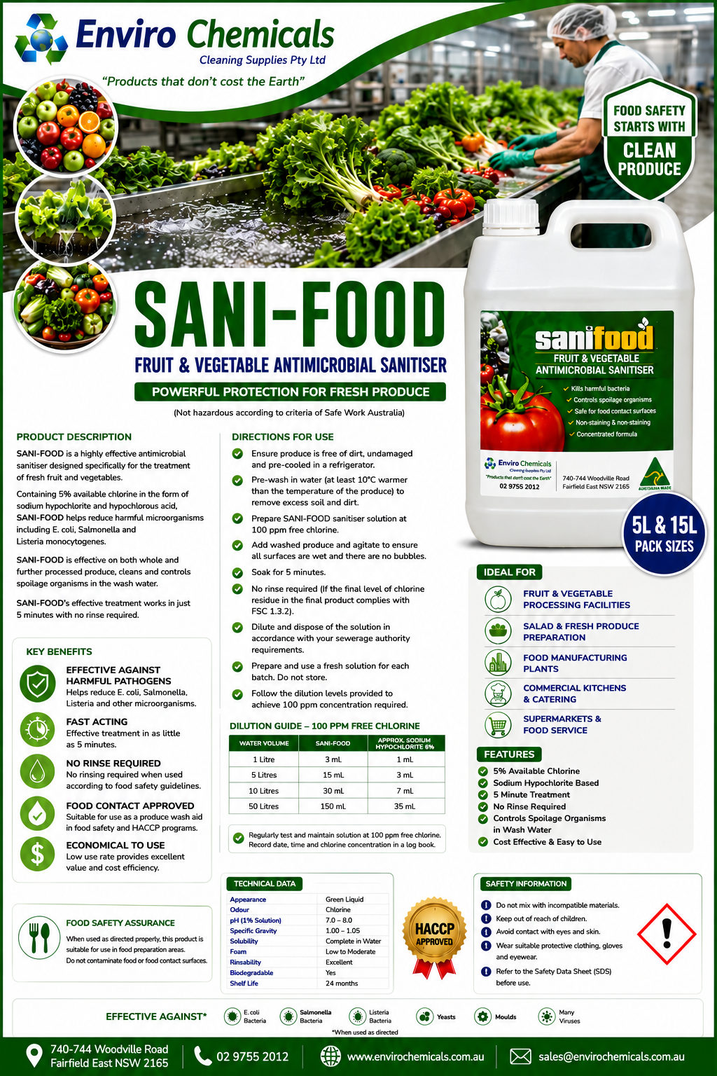 Fruit & Vegetable Sanitiser