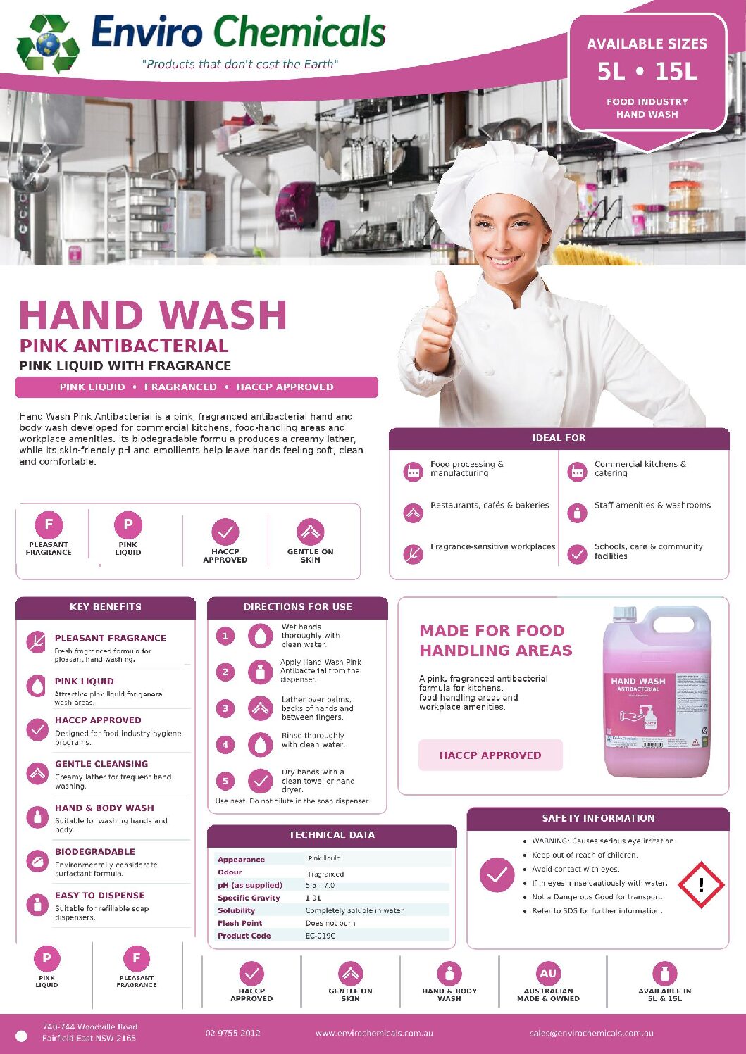 Hand Wash Pink Antibacterial - Image 3